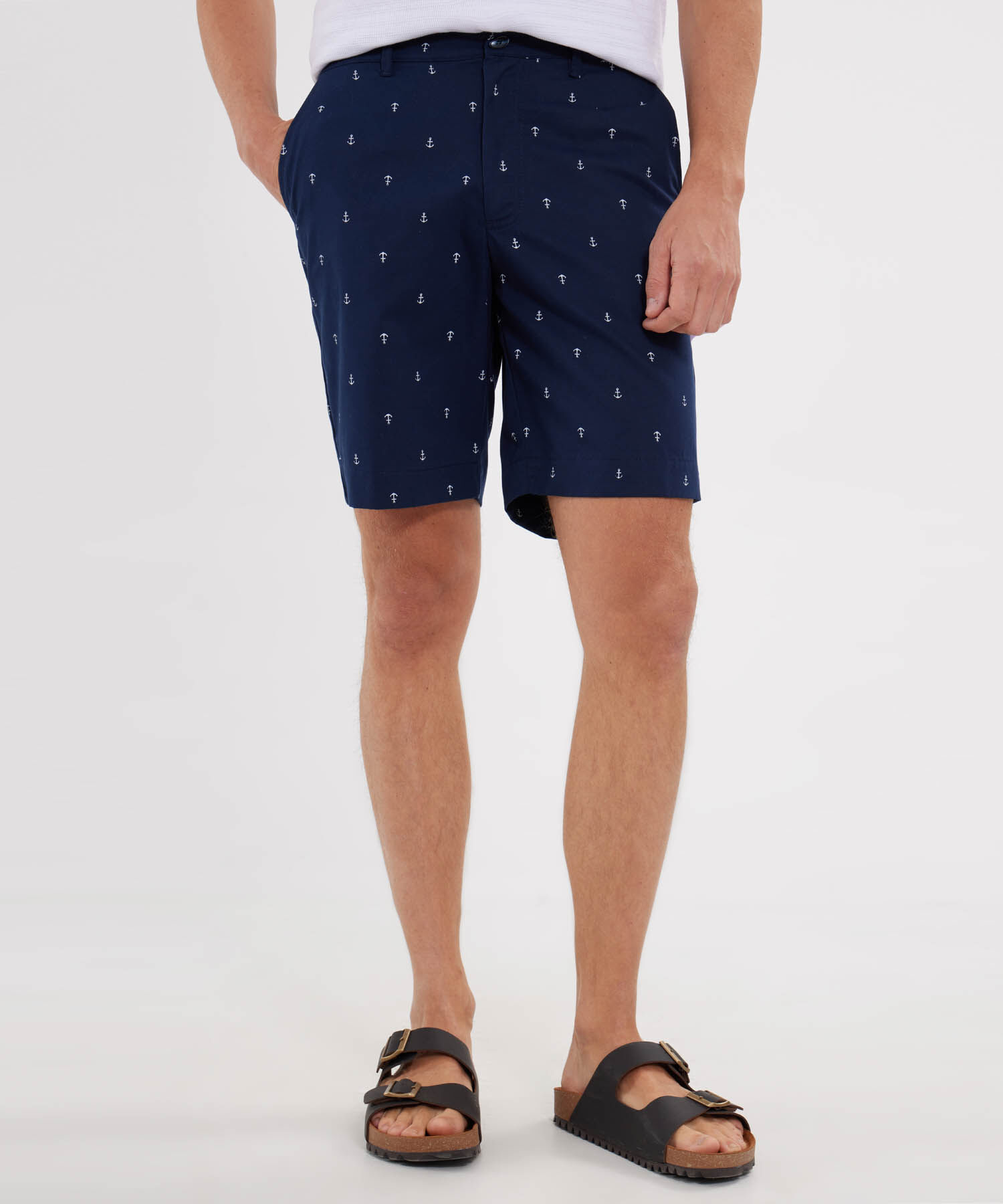 Bermuda Estampada Y Teñido En Prenda