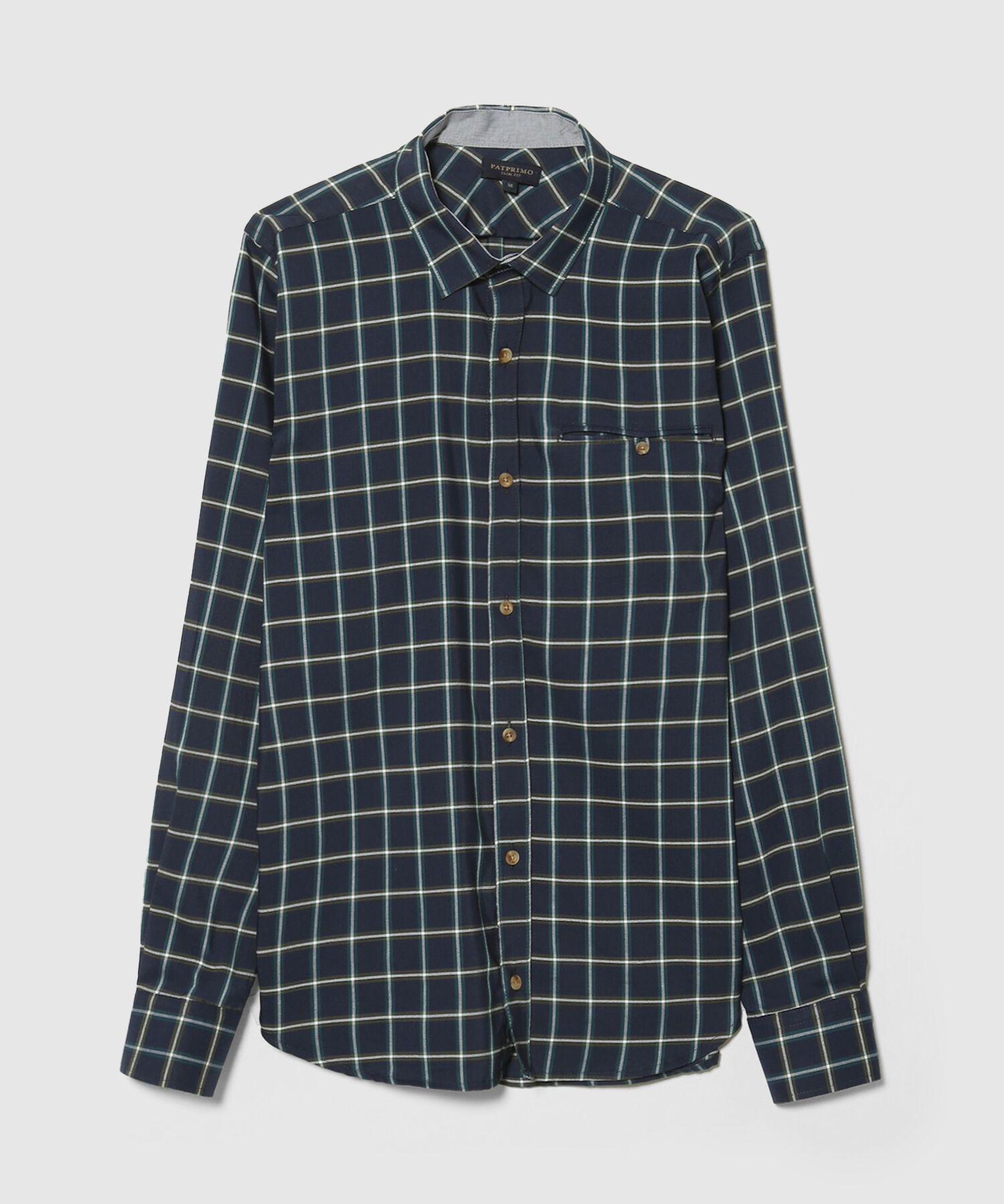 Camisa Cuello Camisero Manga Larga Y Silueta Slim Fit