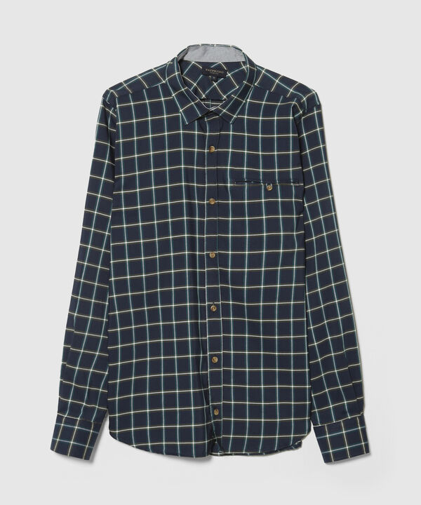 Camisa Cuello Camisero Manga Larga Y Silueta Slim Fit