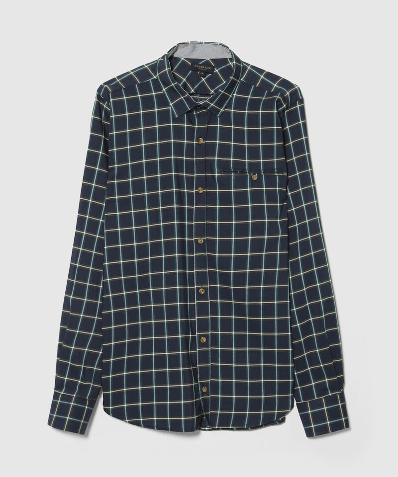 Camisa Cuello Camisero Manga Larga Y Silueta Slim Fit
