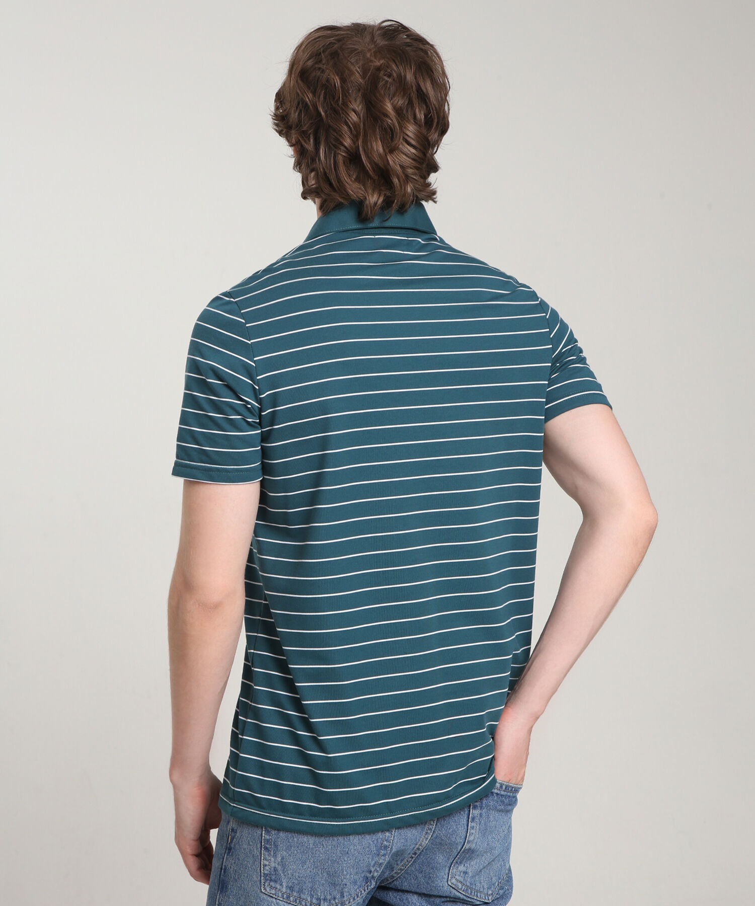 Polo Cuello Duro  Preteñido Bicolor