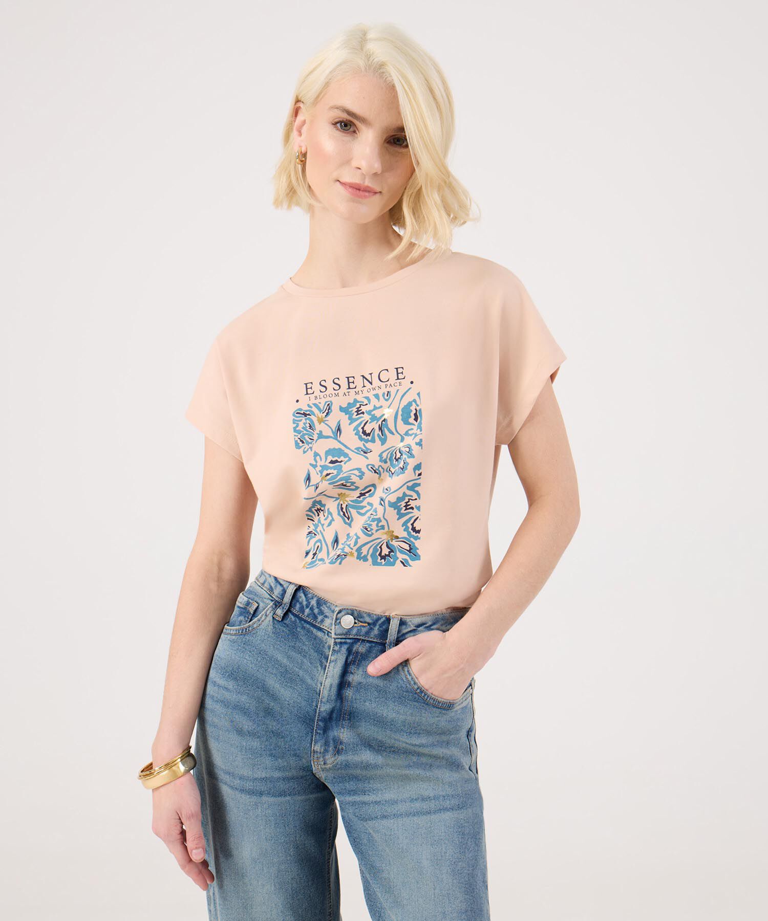 Camiseta Manga Corta Con Estampado