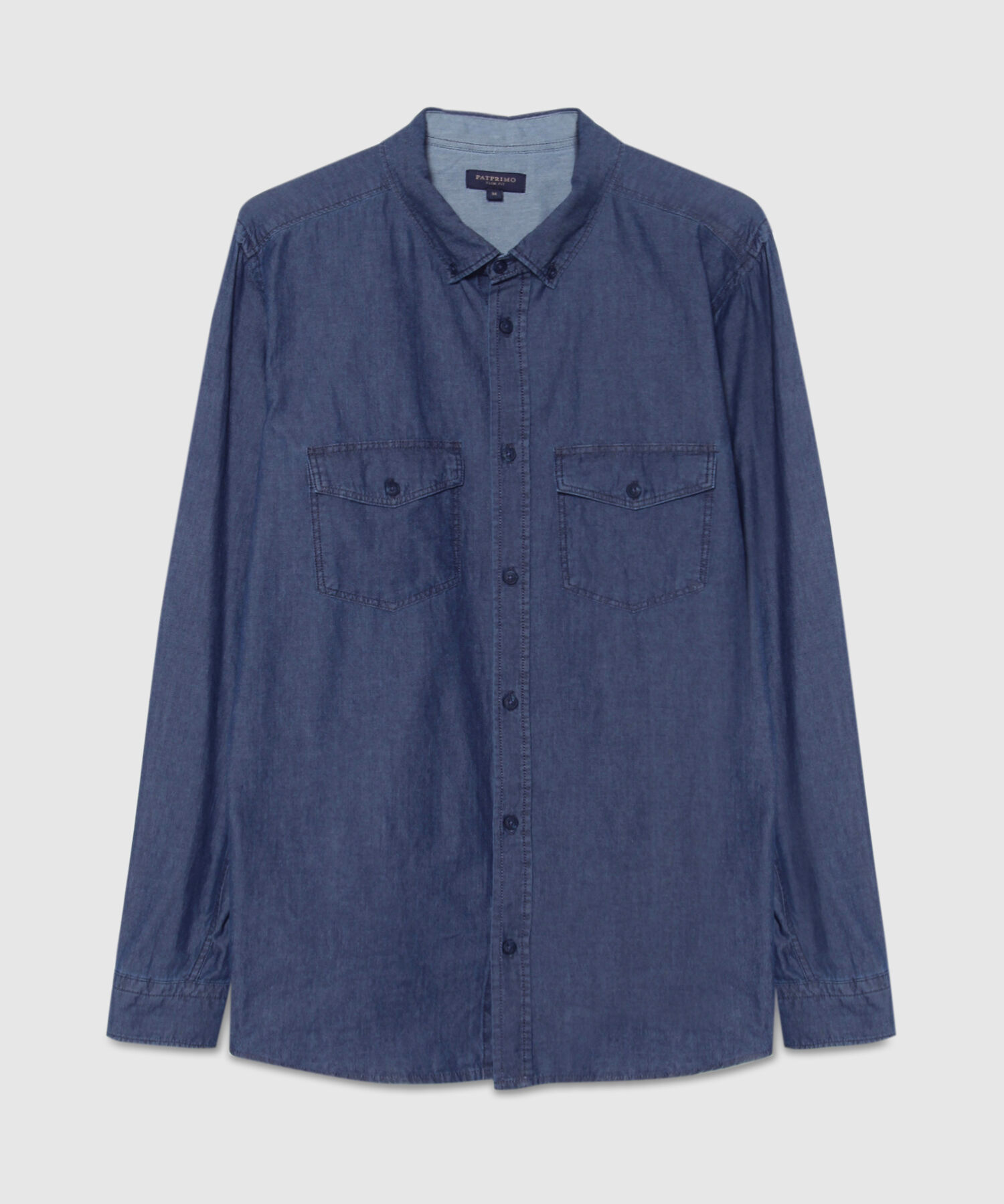 Camisa Slim Fit Tono Azul Oscuro