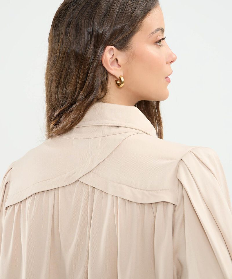 Chaqueta Unicolor Crop Cuello Alto