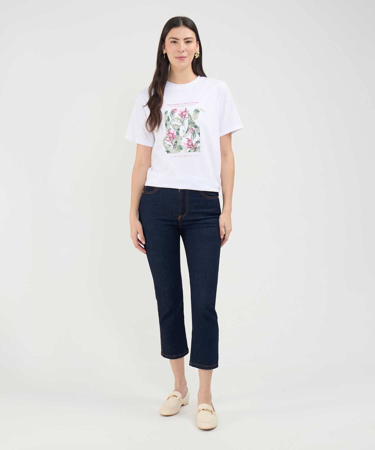 Camiseta Estampado Botánico