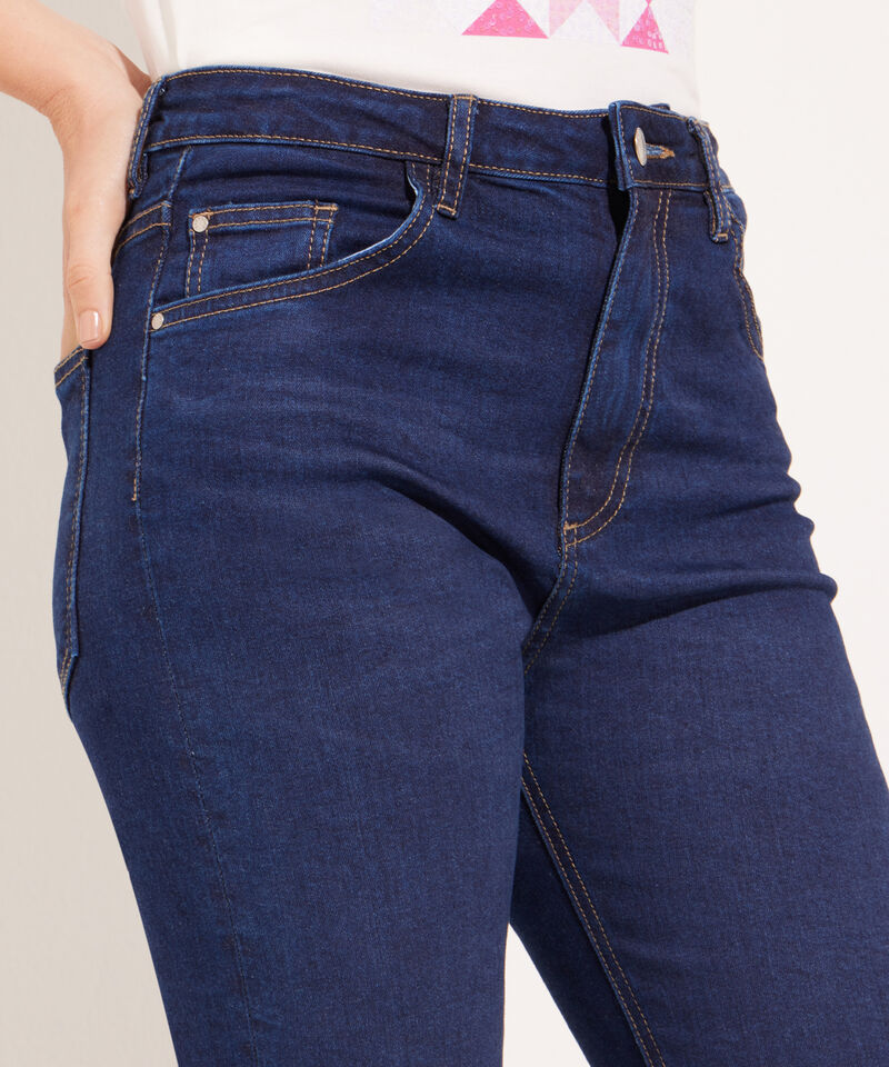 Jean Cropped Flare Tono Oscuro