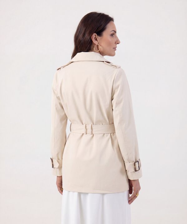 Chaqueta Trench Con Cintur&oacute;n Para Mujer
