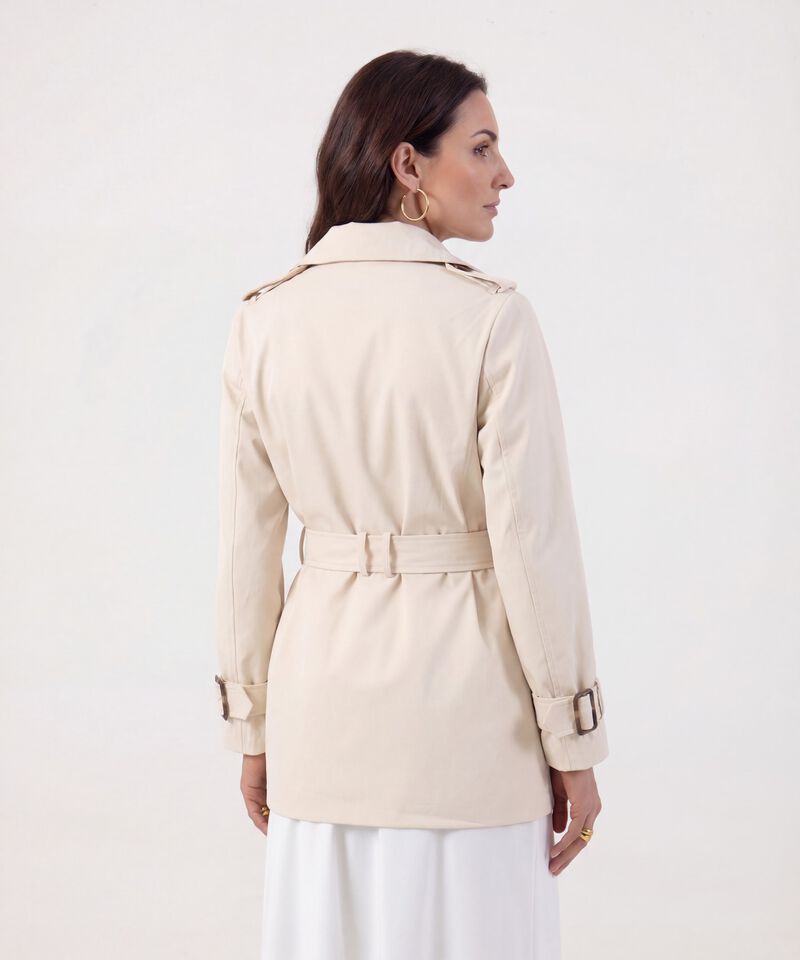 Chaqueta Trench Con Cintur&oacute;n Para Mujer