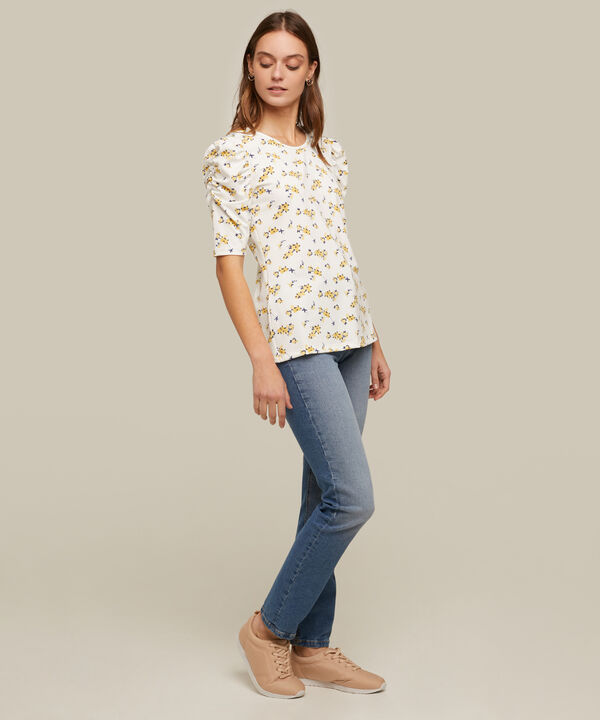 Camiseta Estampada con Ruche image number null