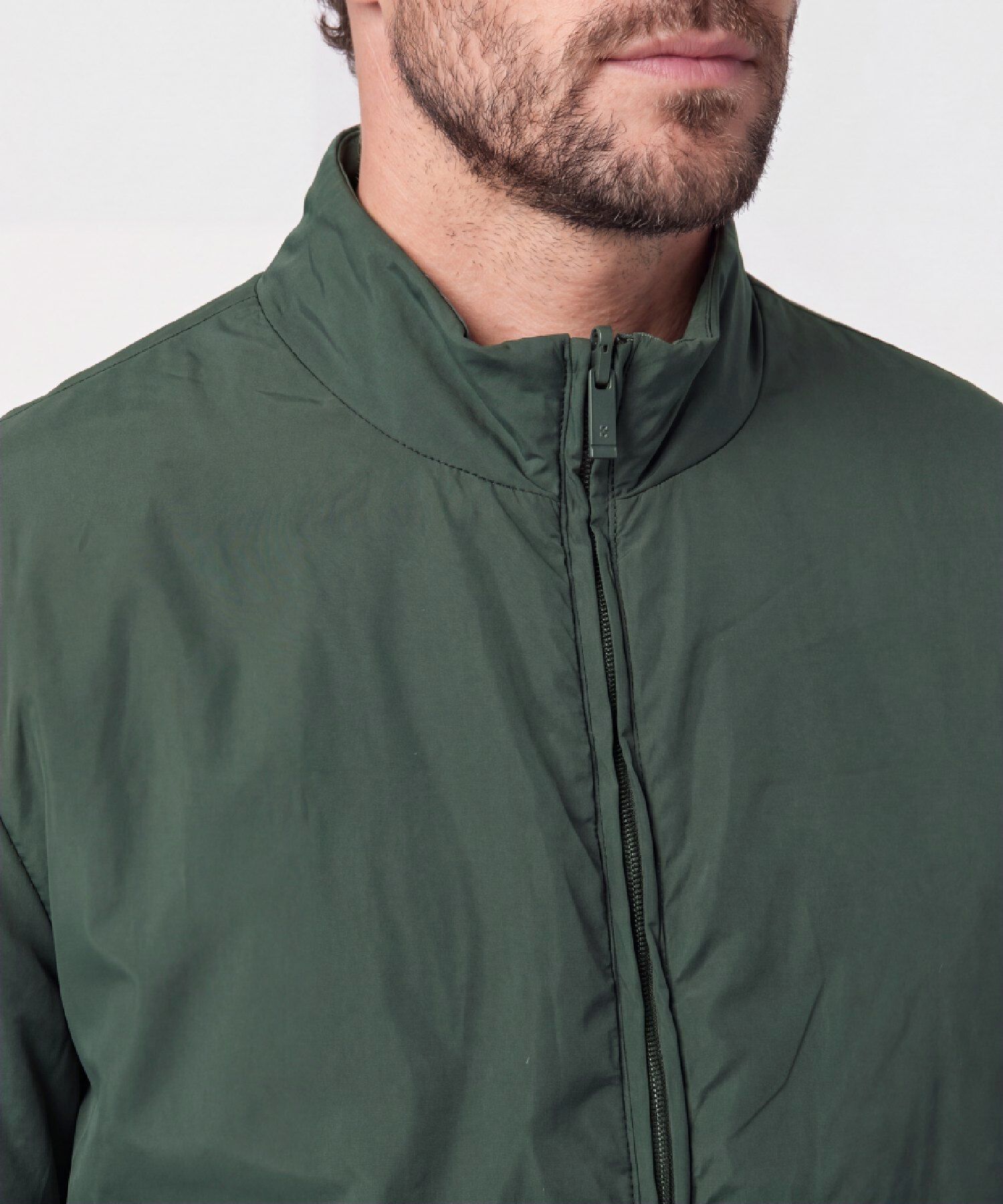 Chaqueta Doble Faz con Cuello Alto Hombre