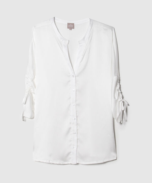 Blusa Con Abotonadura En Frente Manga 3/4
