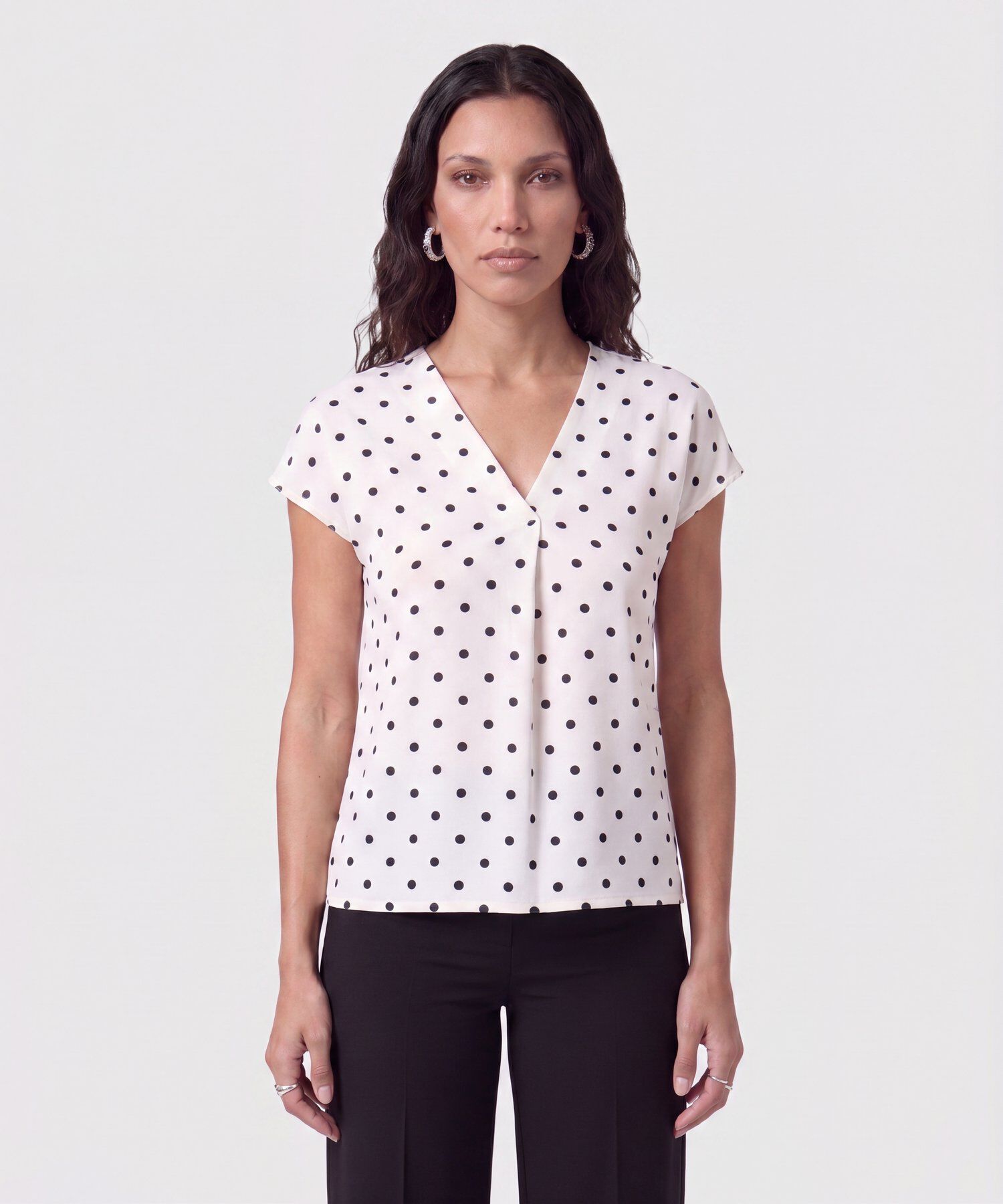 Camiseta Cuello En V Para Mujer