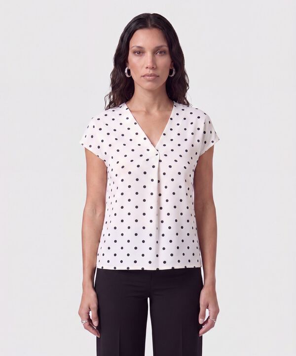 Camiseta Cuello En V Para Mujer