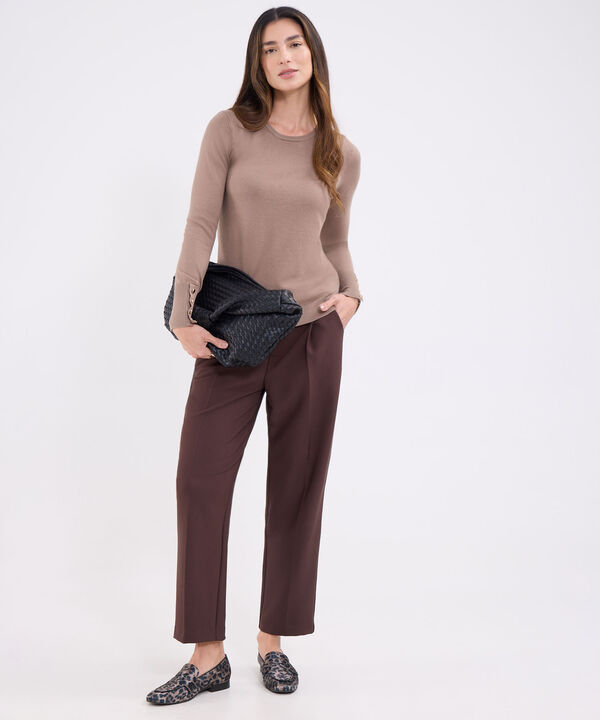 Pantalon unicolor para mujer image number null