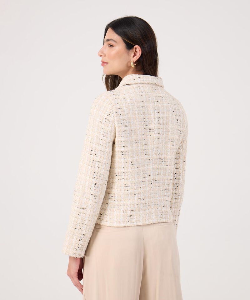 Chaqueta Texturizada Con Cuello Camisero