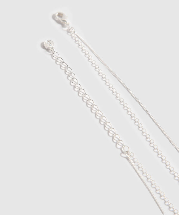 Collar Doble Plateado image number null