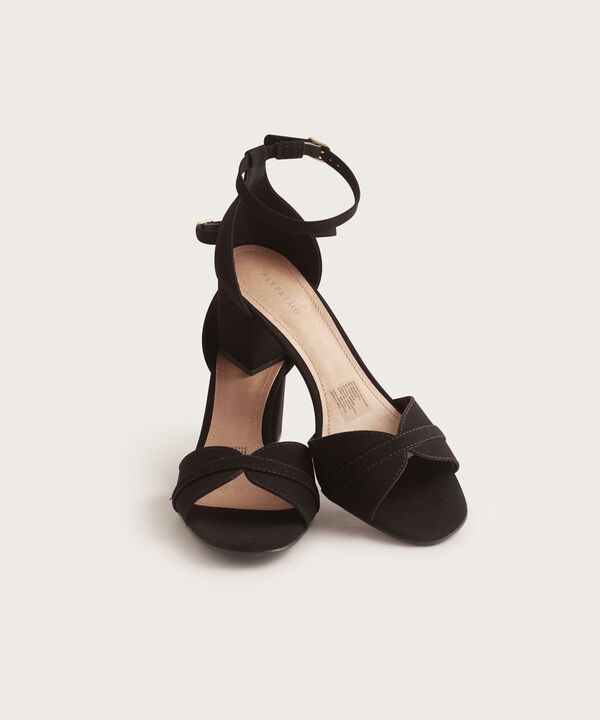 Sandalias De Tac&oacute;n Con Tiras Cruzadas Para Mujer