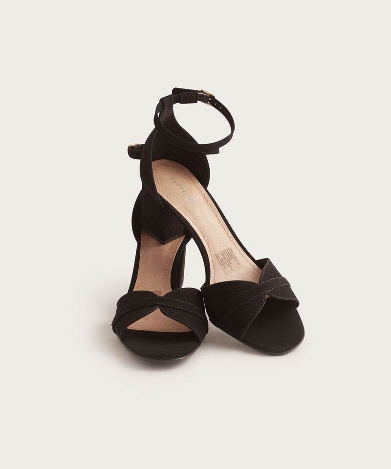 Sandalias De Tac&oacute;n Con Tiras Cruzadas Para Mujer