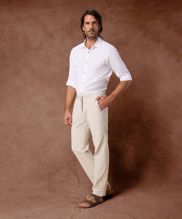 Pantal&oacute;n Casual con Cord&oacute;n Ajustable Para Hombre image number null