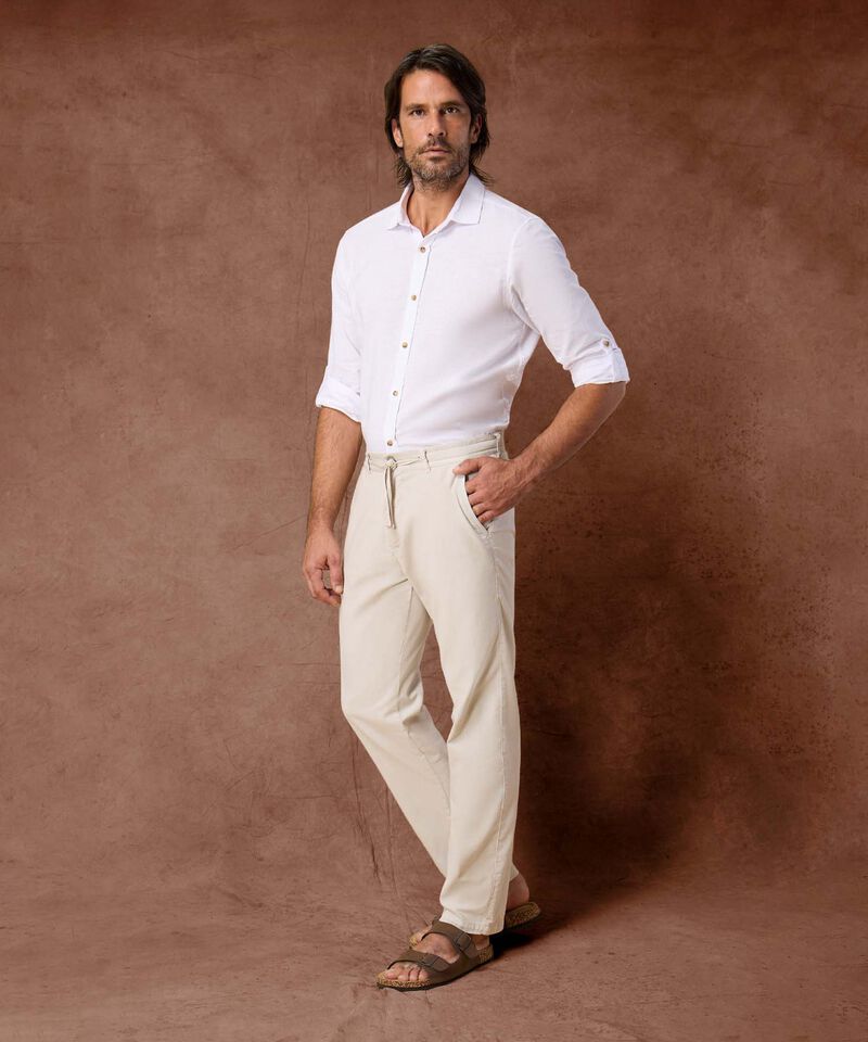 Pantal&oacute;n Casual con Cord&oacute;n Ajustable Para Hombre
