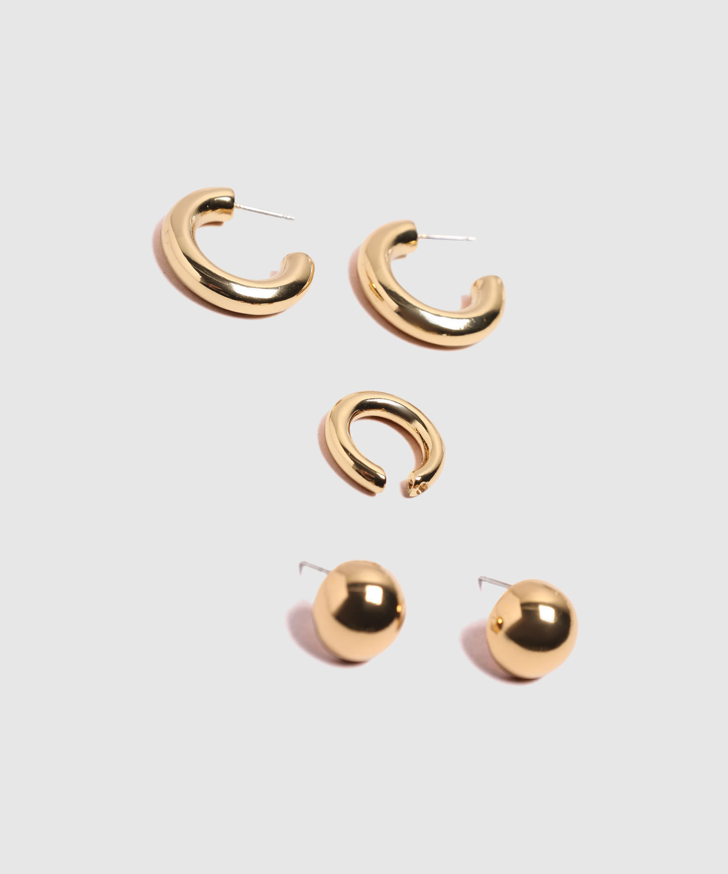 Set X3 De Aretes Y Ear Cuff Para Mujer