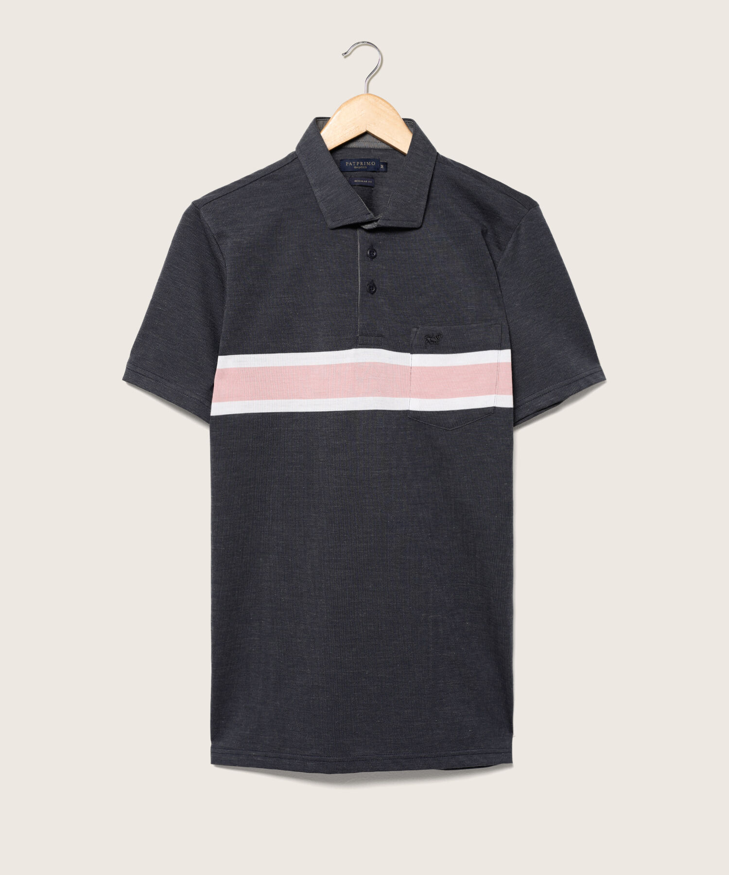 Polo Preteñida Cuello Maquina, Regular Fit