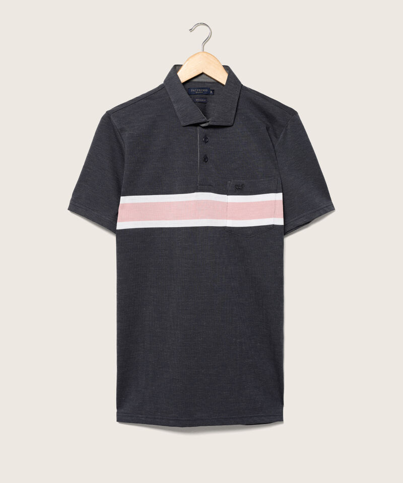 Polo Preteñida Cuello Maquina, Regular Fit