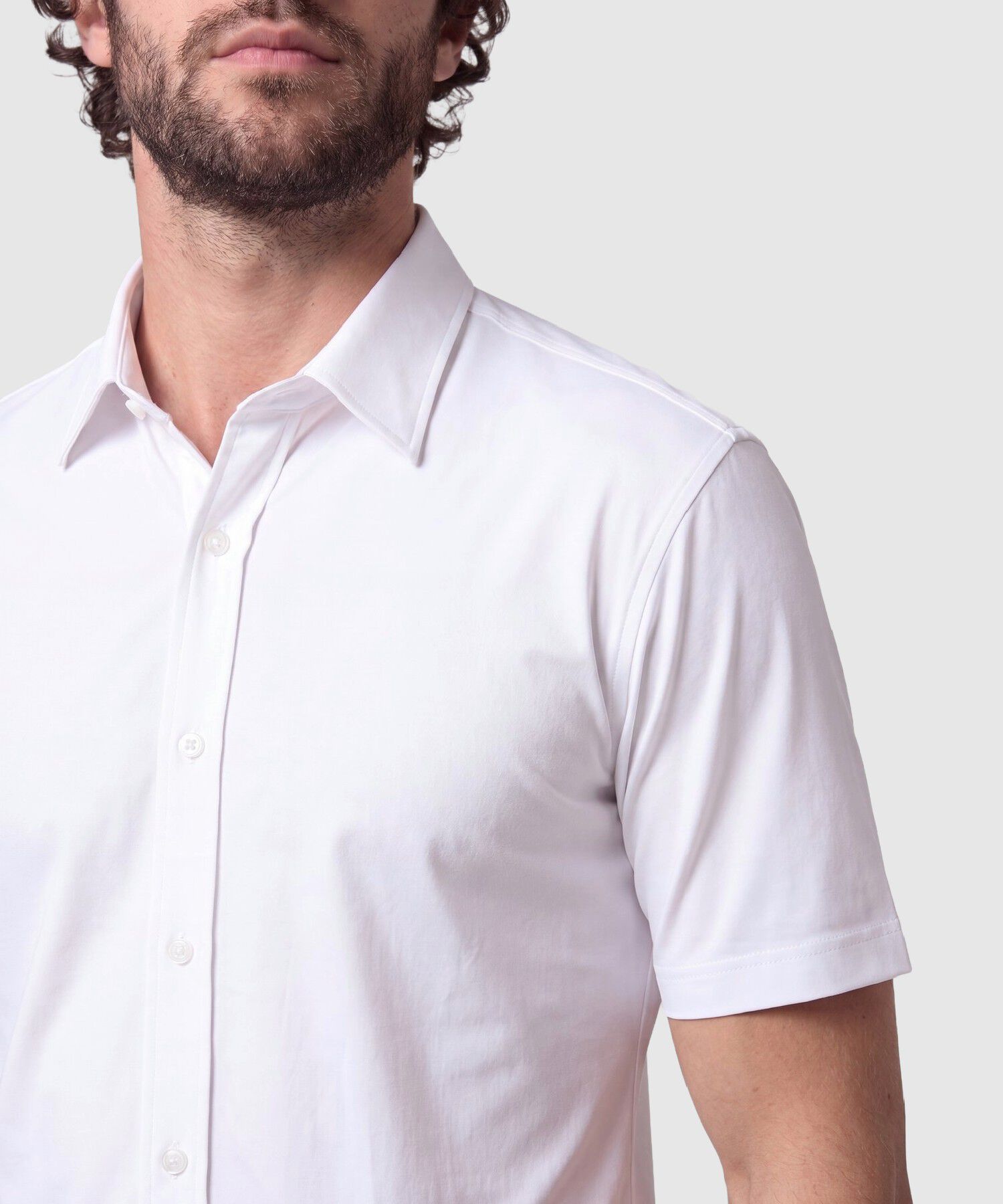 Camisa Manga Corta De Punto Para Hombre