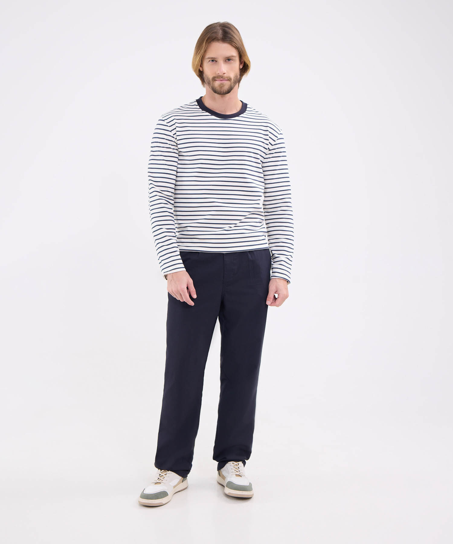 Camiseta A Rayas Para Hombre