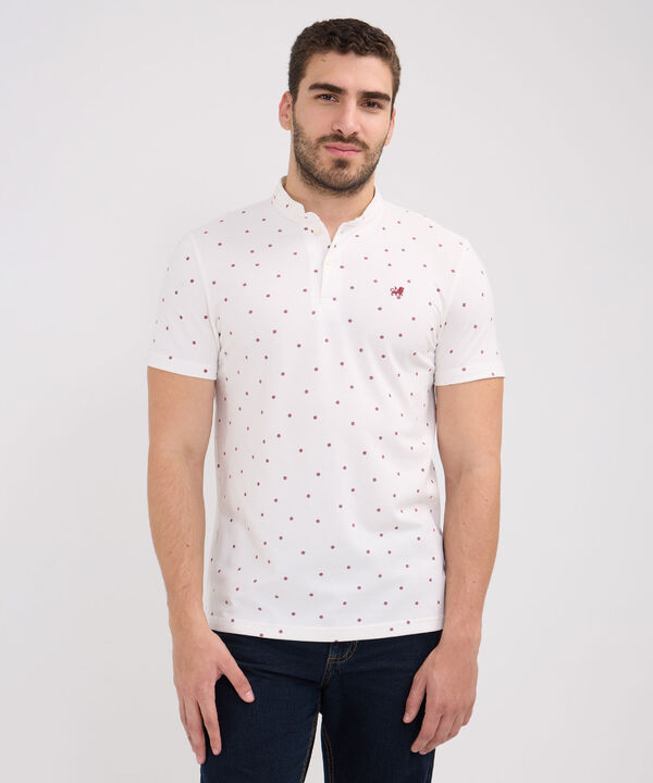 Polo Estampada, Cuello Mao Sin Bolsillo image number null