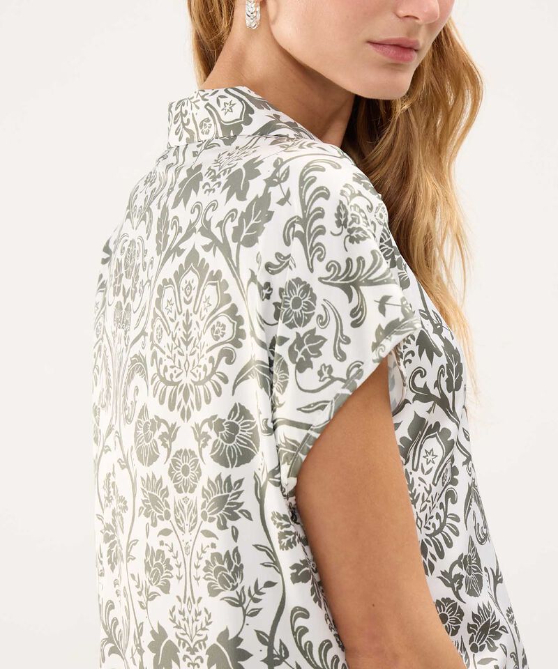 Blusa Satinada Estampada
