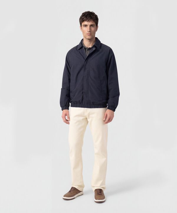 Chaqueta Harrington Con Cuello De Pana