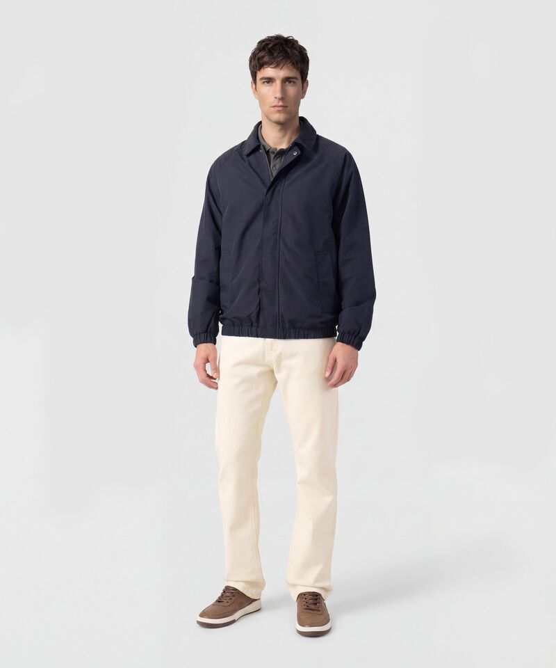 Chaqueta Harrington Con Cuello De Pana