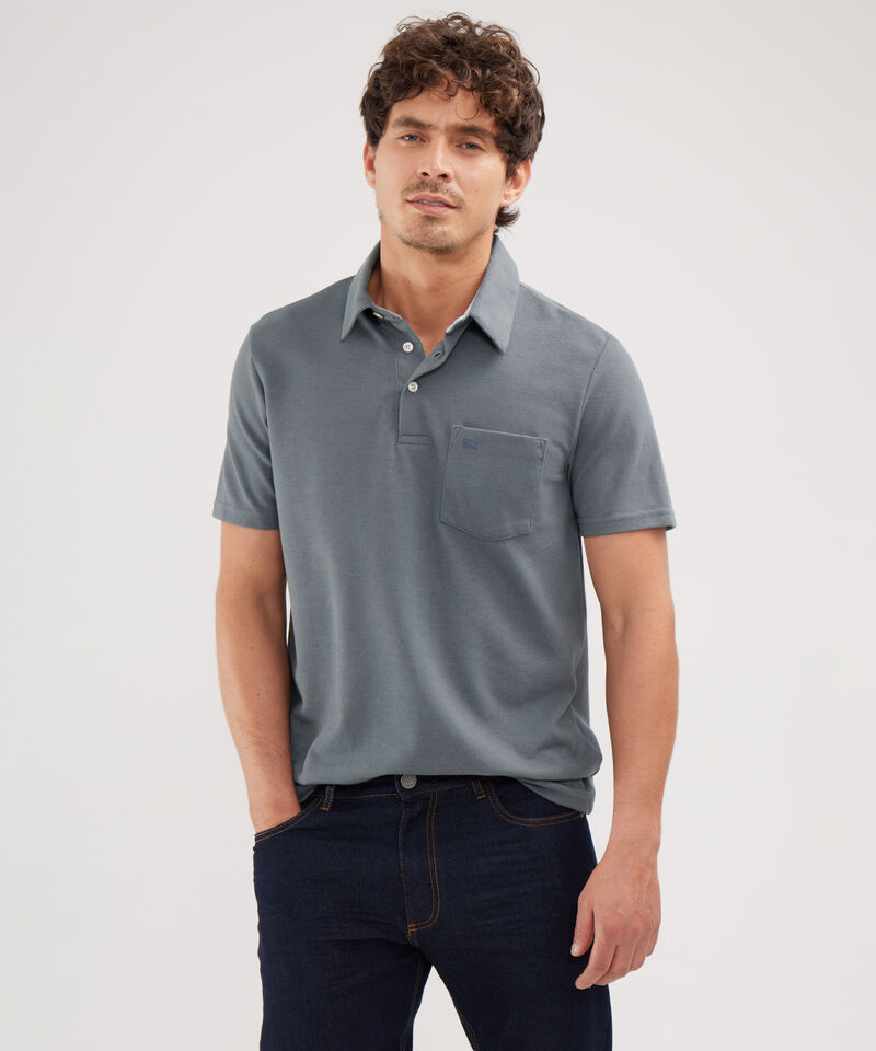Polo Cuello Duro Con Bolsillo