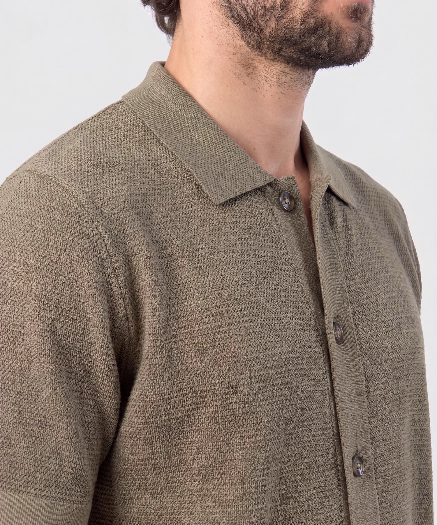Polo Con Cierre De Botones Para Hombre