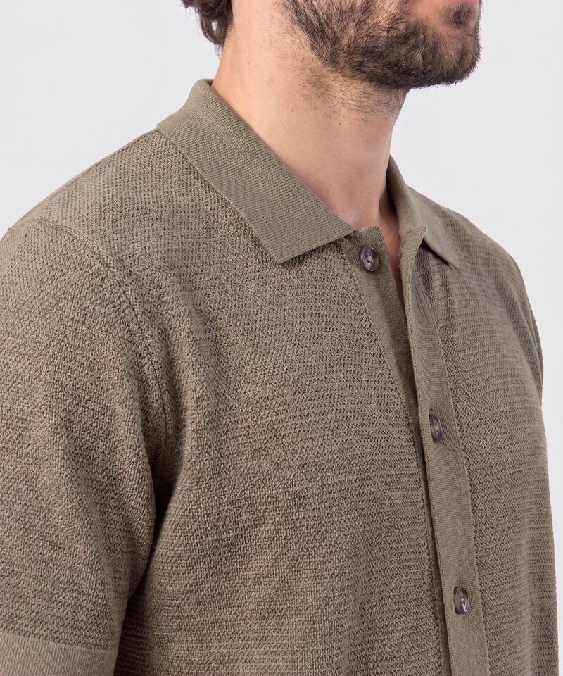 Polo Con Cierre De Botones Para Hombre