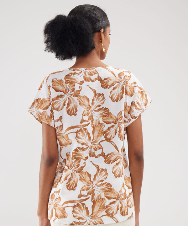 Blusa Estampada, Manga Corta Corrida