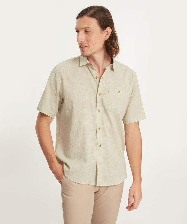 Camisa , Manga Corta Con Bolsillo