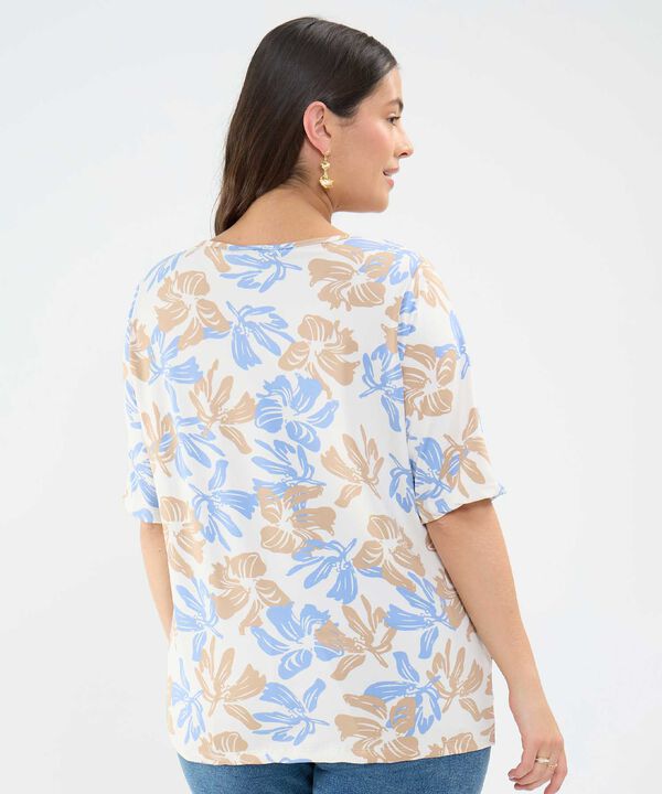 Camiseta mujer manga 3/4 estampada