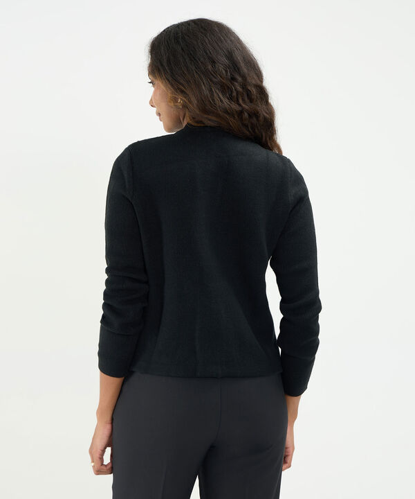 Saco Cardigan Con Botones Nauticos Para Mujer