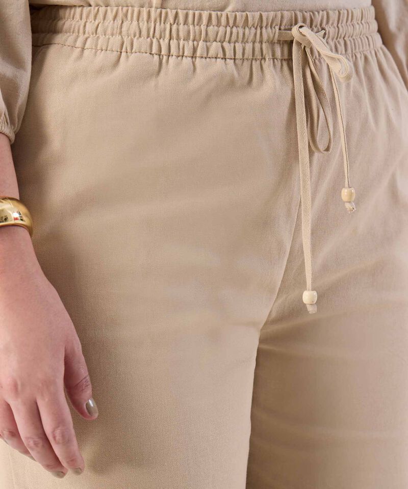 Pantal&oacute;n Fluido con El&aacute;stico y Cord&oacute;n Para Mujer Curvy
