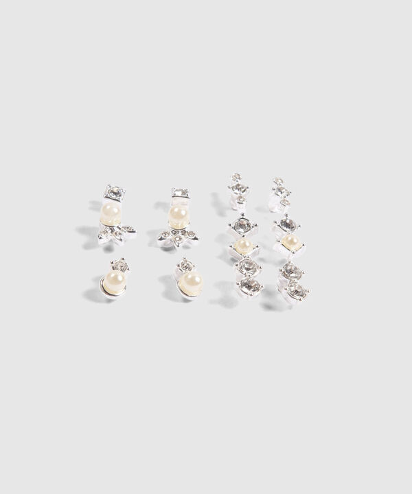 Set x 6 Aretes Plateados image number null