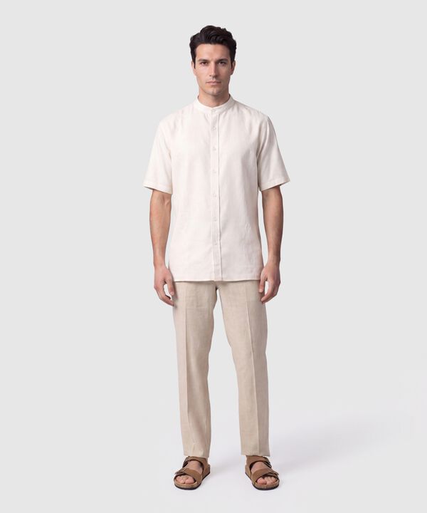 Guayabera Manga Corta Cuello Mao Hombre