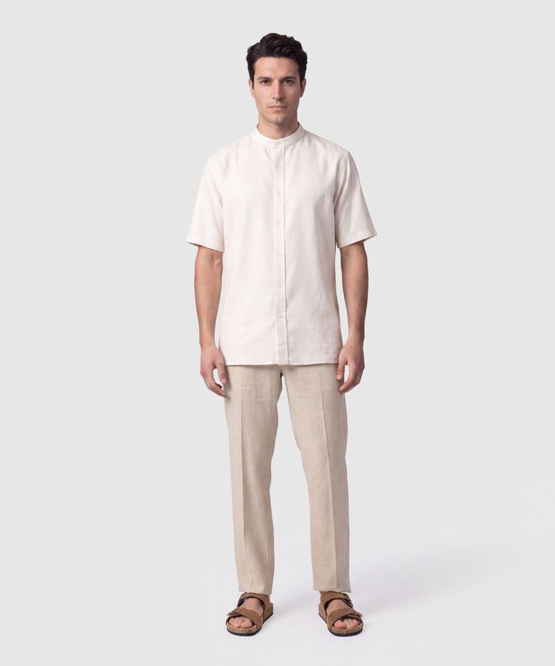 Guayabera Manga Corta Cuello Mao Hombre