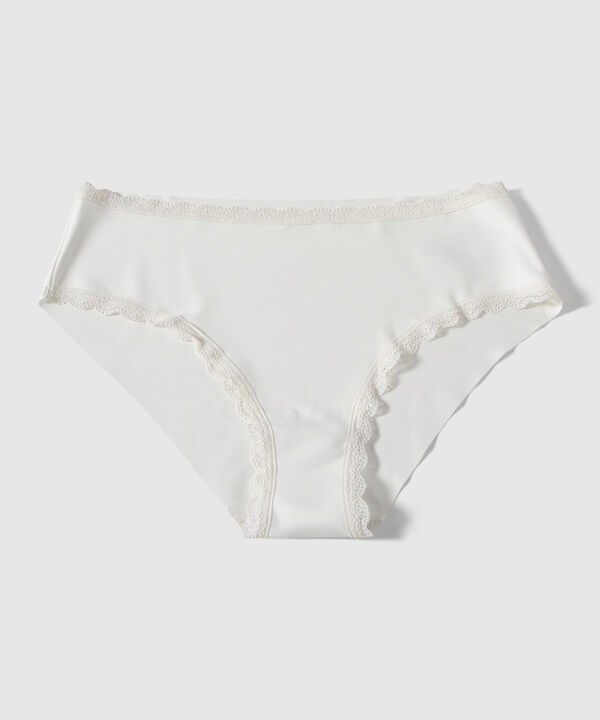 Panty Clásico Unicolor Con Elástico Visible