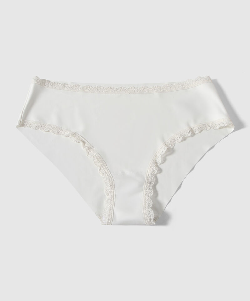 Panty Clásico Unicolor Con Elástico Visible