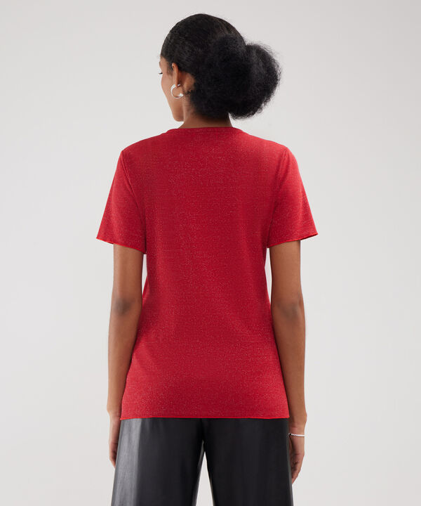 Camiseta Unicolor Acanalada Textura