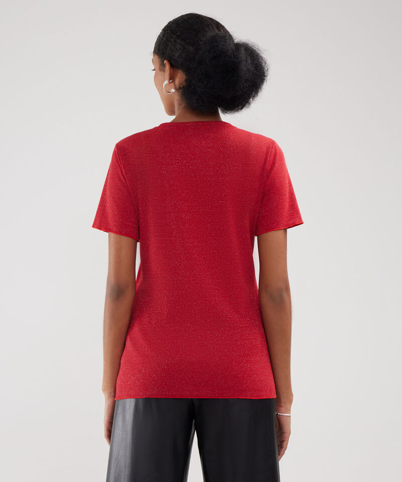 Camiseta Unicolor Acanalada Textura