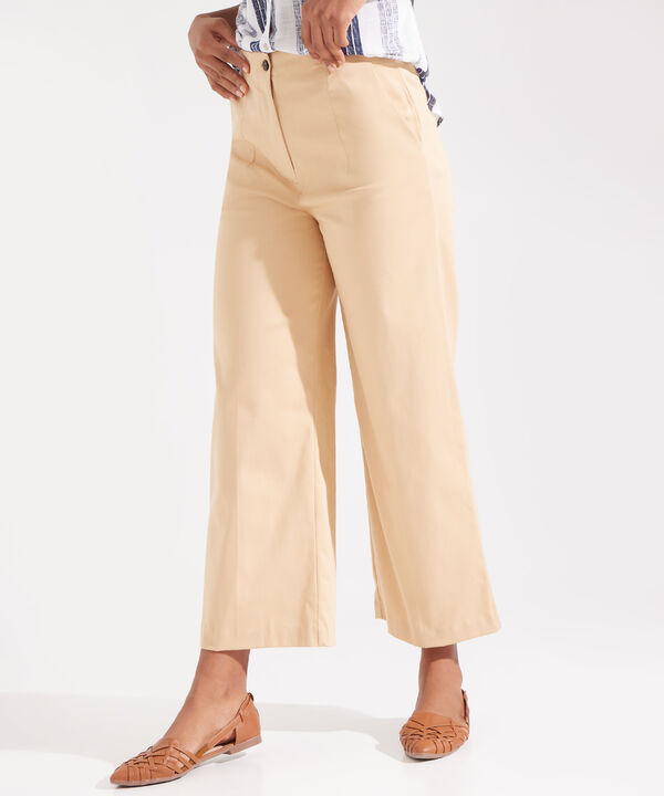 Pantanlón Culotte Con Bolsillos
