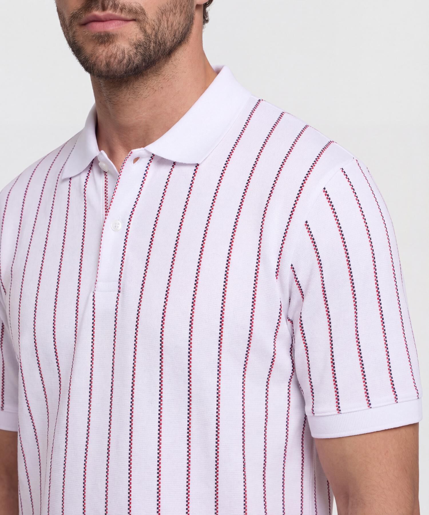 Polo Hombre Manga Corta con Cuello de Rib